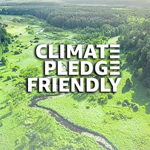 Logotipo de Amazon para el programa Climate Pledge Friendly